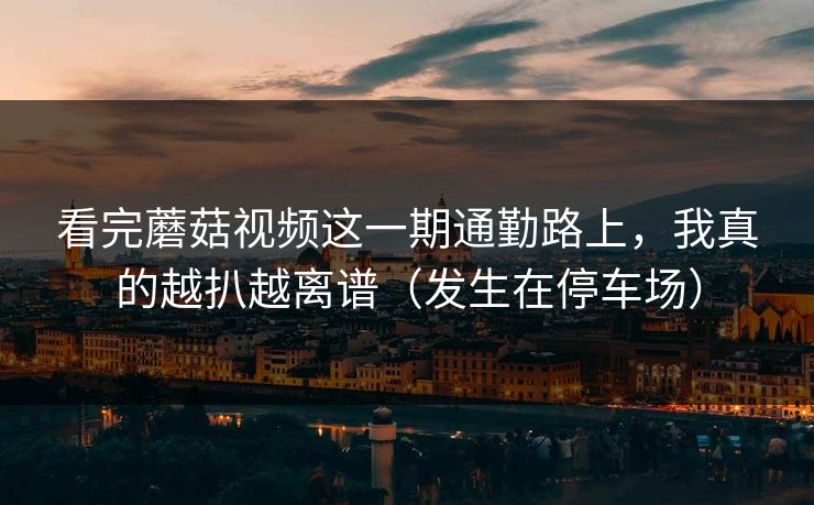 看完蘑菇视频这一期通勤路上,我真的越扒越离谱(发生在停车场)
